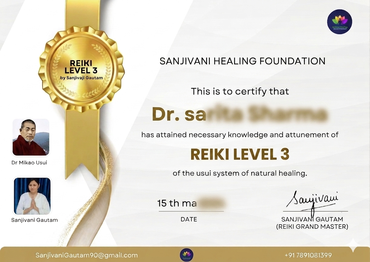 Reiki Healing Certificate Master Level